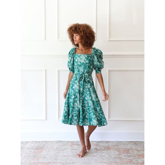 MILLE Penelope Dress in Jade Paradise - Picture 2 of 8